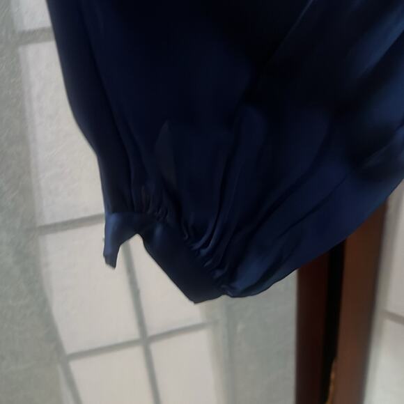 THE‎ KOOPLES PLAIN COLOR LONG SLEEVE MAXI DRESS IN NIGHT BLUE SIZE 1 S - Picture 5 of 11